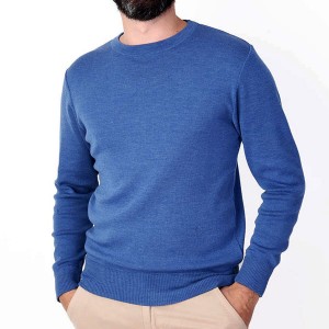 Pull Bleu Très Doux  Coupe Droite Pour Homme  TR5