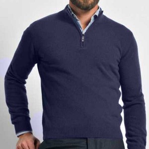 Pull Homme demi zippé Marine TR69