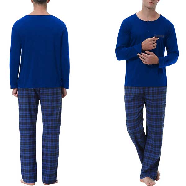 Pyjama Carreaux Homme en Coton 004