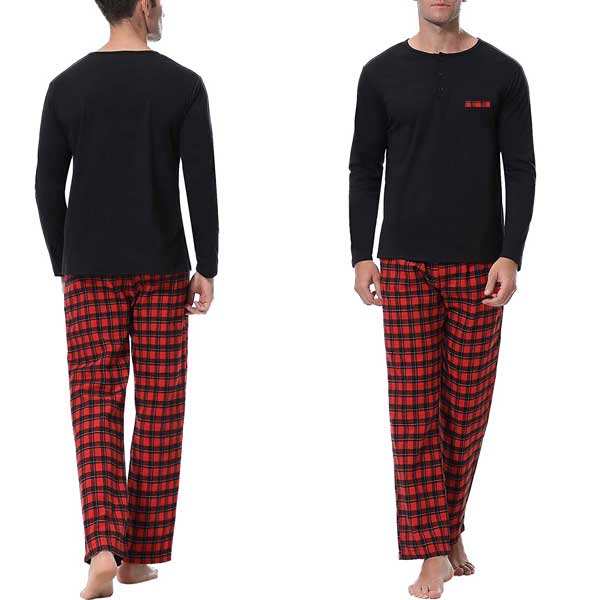 Pyjama Carreaux Homme en Coton 003