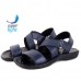 Sandales  confortables 100% cuir noir LO-007B