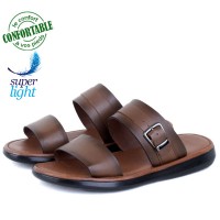 Sandales Pour Homme Très Confortable 100% cuir Tabac 1021T