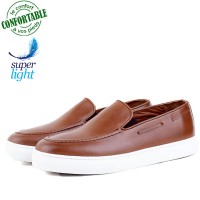 Chaussures Médicales 100% Cuir EXTRA Confortable  Tabac AZ-001T