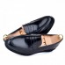 Chaussures Classiques 100% Cuir démasquable Noire - Semelle Extra-light LO-095-N