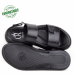 Sandales  Pour Homme Confortable 100% cuir Noir KW-007N
