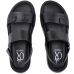 Sandales  Pour Homme Confortable 100% cuir Noir KW-007NW