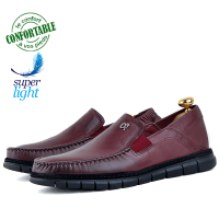 Chaussures Médicales confortables 100% cuir Bordeaux KW-034BR