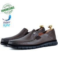 Chaussures Médicales confortables 100% cuir Marron KW-034MM