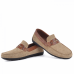 Mocassin Homme Confortables 100% cuir Beige-Tabac KW-081B