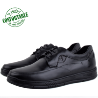 Chaussures Médicales Pour Homme 100% Cuir Noir KW-308NW 