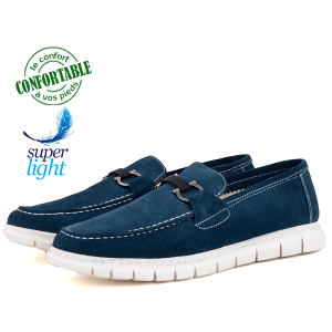 Mocassins Pour Homme Confortables Très Chic Bleu KW-779C
