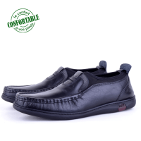 Chaussures Médicales Pour Homme 100% Cuir EXTRA Confortable Noir NJ-2198N