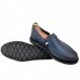 Chaussures Médicales confortables 100% cuir Bleu KW-034B