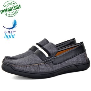 Mocassins Confortables Respirant  jean-cuir KW-041J