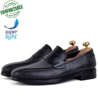 Chaussures de Ville Pour Homme 100% Cuir Noir KW-077N