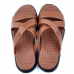 Sandales Pour Homme Très Confortable 100% cuir Tabac LO-039T
