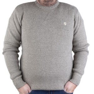 Pull Beige Très Doux  Coupe Droite Pour Homme  TR9